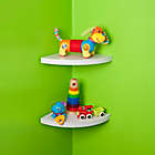 Veneer Radial Corner Shelves in Laminated White 7382