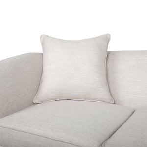 Beige Polyester 74.75" Tuxedo Arm Sofa