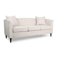 Load image into Gallery viewer, Beige Polyester 74.75&quot; Tuxedo Arm Sofa
