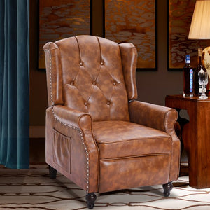 Recliner Wingback Chair  Massage Recliner Chair with Heat