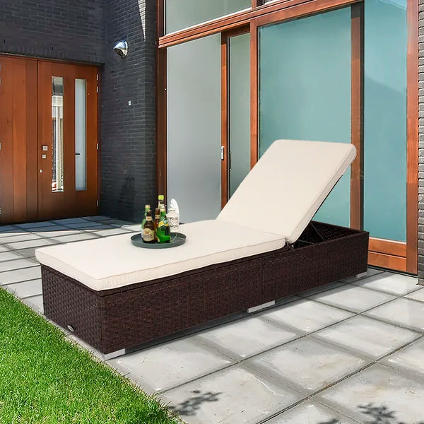 76'' Long Reclining Single Chaise with Cushions