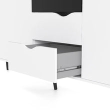 Load image into Gallery viewer, Black Mat/White 77.05&#39;&#39; Wide 3 Drawer Buffet Table
