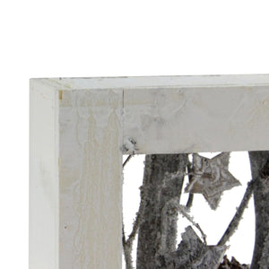14.25"Birch in Wood Frame Table or Wall Decoration #1446HW