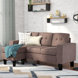 77" Reversible Modular Sectional with Ottoman MRM264