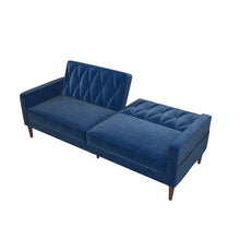 Load image into Gallery viewer, Velvet Split Back Convertible Sofa,
