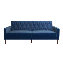 Load image into Gallery viewer, Velvet Split Back Convertible Sofa
