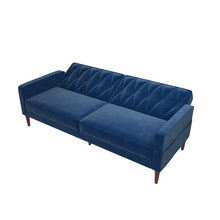 Load image into Gallery viewer, Velvet Split Back Convertible Sofa

