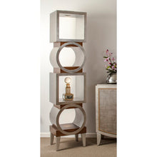 Load image into Gallery viewer, 79.5&quot; H x 18&quot; W Geometric Bookcase
