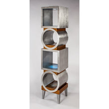 Load image into Gallery viewer, 79.5&quot; H x 18&quot; W Geometric Bookcase
