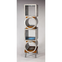 Load image into Gallery viewer, 79.5&quot; H x 18&quot; W Geometric Bookcase
