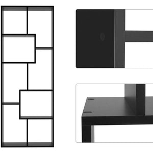 8-Cube Wood Organizer Living Room, Black