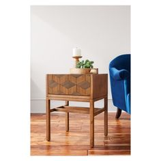 Tachuri Geometric Front Accent Table Brown - Opalhouse 10006