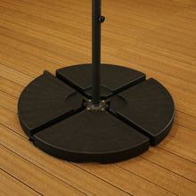 Load image into Gallery viewer, Jacobson Water/Sand Offset Cantilever Plastic Free Standing Umbrella Base, Each set includes 4 base plates to completely weigh down across base umbrella, made of durable plastic construction
