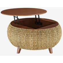 Load image into Gallery viewer, Gallerie Decor Bali Breeze Round Storage Table AS IS
