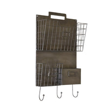 Load image into Gallery viewer, Brown Metal Wall Organizer #9461

