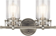 Load image into Gallery viewer, Kichler 45688NI Brinley Vanity, 2-Light 150 Total Watts, Brushed Nickel MRM1232
