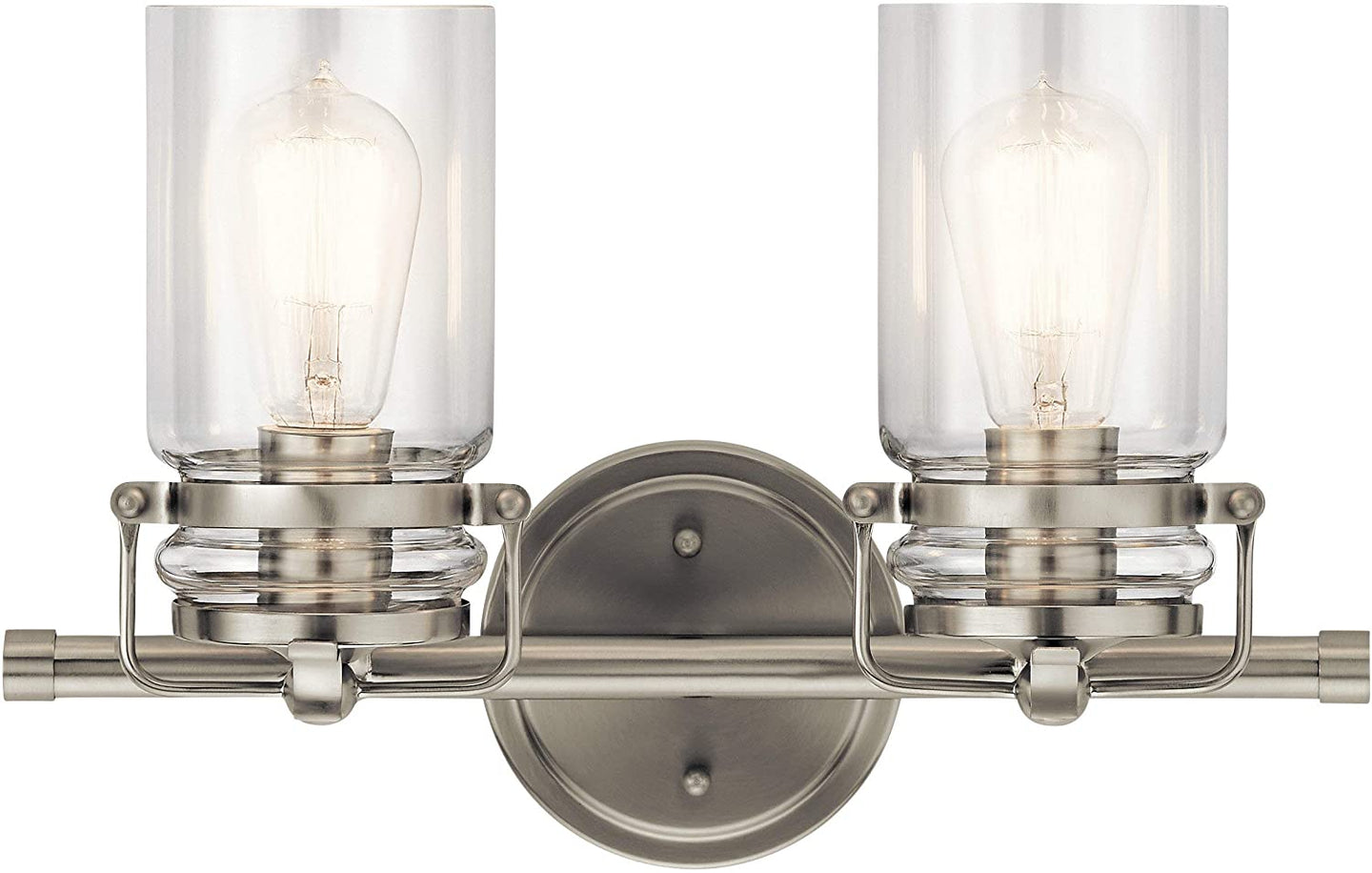 Kichler 45688NI Brinley Vanity, 2-Light 150 Total Watts, Brushed Nickel MRM1232