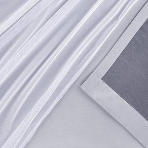 Catarina Layered Solid Room Darkening Blackout and Sheer Grommet Top Curtain Panel Pair, 52"x63", Cloud Grey, Set of 2