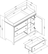 Load image into Gallery viewer, South Shore Cotton Candy Changing Table with Removable Changing Station, Soft Gray #2461HW
