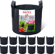 Load image into Gallery viewer, 12-Pack 7 Gallon Nonwoven Grow Bags, Aeration Fabric Pots with Durable Handles, Come with 12 Pcs Plant Labels
