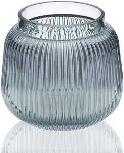 Scott Living Oasis Glass Hammered Vase, 6 inch, Green GL420