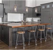 Load image into Gallery viewer, Westinghouse Lighting 6371400, Antique Brass Finish with Clear Textured Glass Carmen One-Light Indoor Mini Pendant, Size MRM1285
