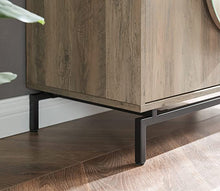 Load image into Gallery viewer, Grey Wash Console Bar Cabinet with Half Moon Handles

