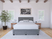 Load image into Gallery viewer, Queen Lucas Upholstered Platform Bed Frame  Headboard only
