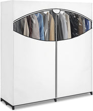 Load image into Gallery viewer, Extra-Wide Clothes Closet, 60” with, White Cover

