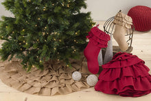 Load image into Gallery viewer, SARO LIFESTYLE Ruffled Design Tree Skirt Natural Color-56 Round, 56"
