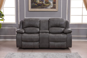 Betsy Furniture Bonded Leather Reclining Loveseat