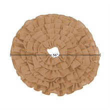 Load image into Gallery viewer, SARO LIFESTYLE Ruffled Design Tree Skirt Natural Color-56 Round, 56"
