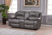 Load image into Gallery viewer, Betsy Furniture Bonded Leather Reclining Loveseat
