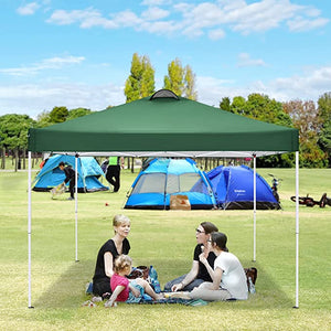 Canopy 10x10 Pop up Canopy Tent Popup Instant Tent Outdoor Canopy with Sidewalls Waterproof Gazebo, Outdoor Event Shelter Sun Shade Party Commercial Canopy (Green)