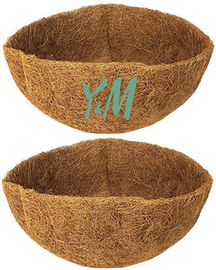 2PCS 14" Round Coconut Fiber Liner Pre-Formed Replacement for 14'' Hanging Basket