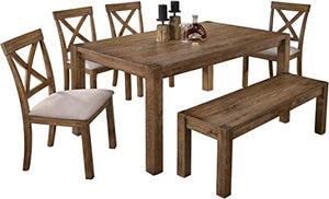 Janet Transitional Dining Table, Driftwood