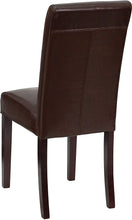 Load image into Gallery viewer, Flash Furniture 2 Pk. Dark Brown LeatherSoft Parsons Chair
