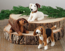 Load image into Gallery viewer, SARO LIFESTYLE Winter Whimsy Collection Handmade Dog Friend Figure, 2"x6.5"x4.5", Multi (Set of 4) GL1049
