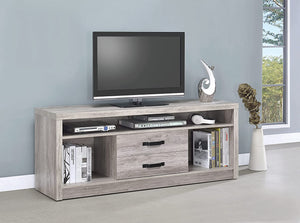 Coaster 2 Drawer Gray Driftwood TV Console 3390AH