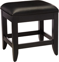 Load image into Gallery viewer, Bedford Black Vanity Bench by Home Styles 7009
