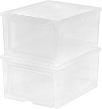 Load image into Gallery viewer, IRIS USA Easy Access Shoe Box, 4 Pack, Wide, Clear #947HW

