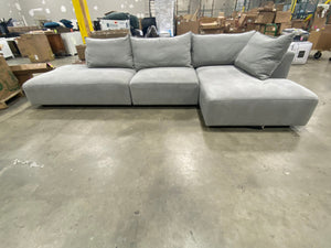 Gilman Creek Macon Grey Fabric Sectional Sofa