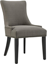 Load image into Gallery viewer, Modway Marquis Modern Upholstered Fabric  Dining Chair with Nailhead Trim in Granite, #6276
