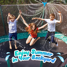 Load image into Gallery viewer, Trampoline Sprinkler for Kids Outdoor Play, Trampoline Accessories Sprinkler Water Park, Outdoor Trampoline Water Play Sprinklers for Kids Boys Girls Adults, Fun Water Park Summer Toys
