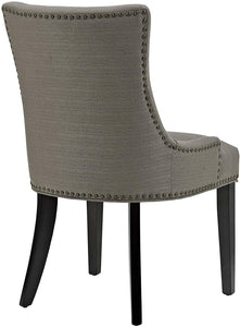 Modway Marquis Modern Upholstered Fabric  Dining Chair with Nailhead Trim in Granite, #6276