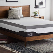 Load image into Gallery viewer, Lucid 3-Inch Bamboo Charcoal Memory Foam Mattress Topper MRM2701
