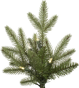 4.5' Fresh Balsam Fir Artificial Christmas Tree, Warm White Dura-Lit LED Lights - Faux Christmas Tree - Seasonal Indoor Home Decor