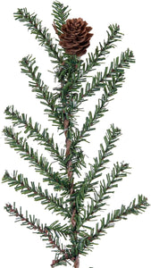 42" Caramel Pine Artificial Christmas Tree Unlit, Seasonal Indoor Home Decor with Decorative Burlap Base