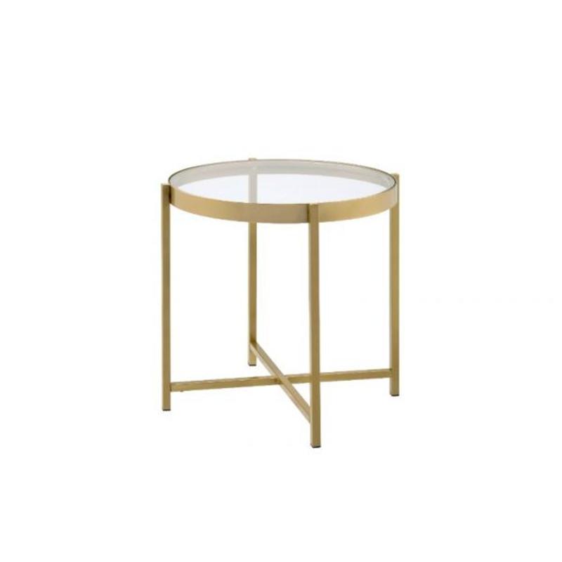 Acme Furniture Charrot End Table, 24.0W x 24.0H x 24.0D