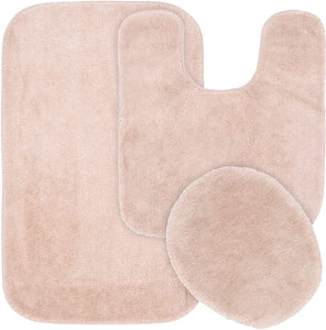 Garland Rug Traditional Bath Rug 3-Piece Set- Blush #84ha